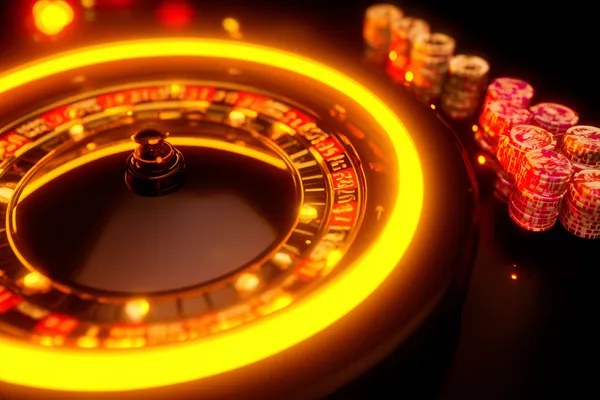 A woman in a luxurious green gown next to an ornate roulette wheel, capturing the upscale casino mood of 3666 PET.